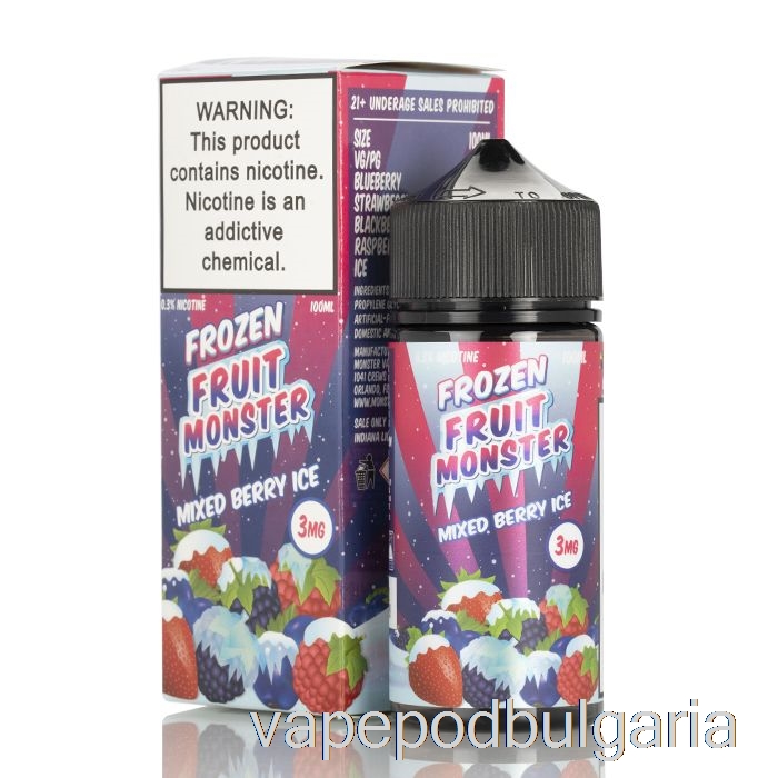 Vape 10000 Дръпки Ice Mixed Berry - Frozen Fruit Monster - 100ml 0mg